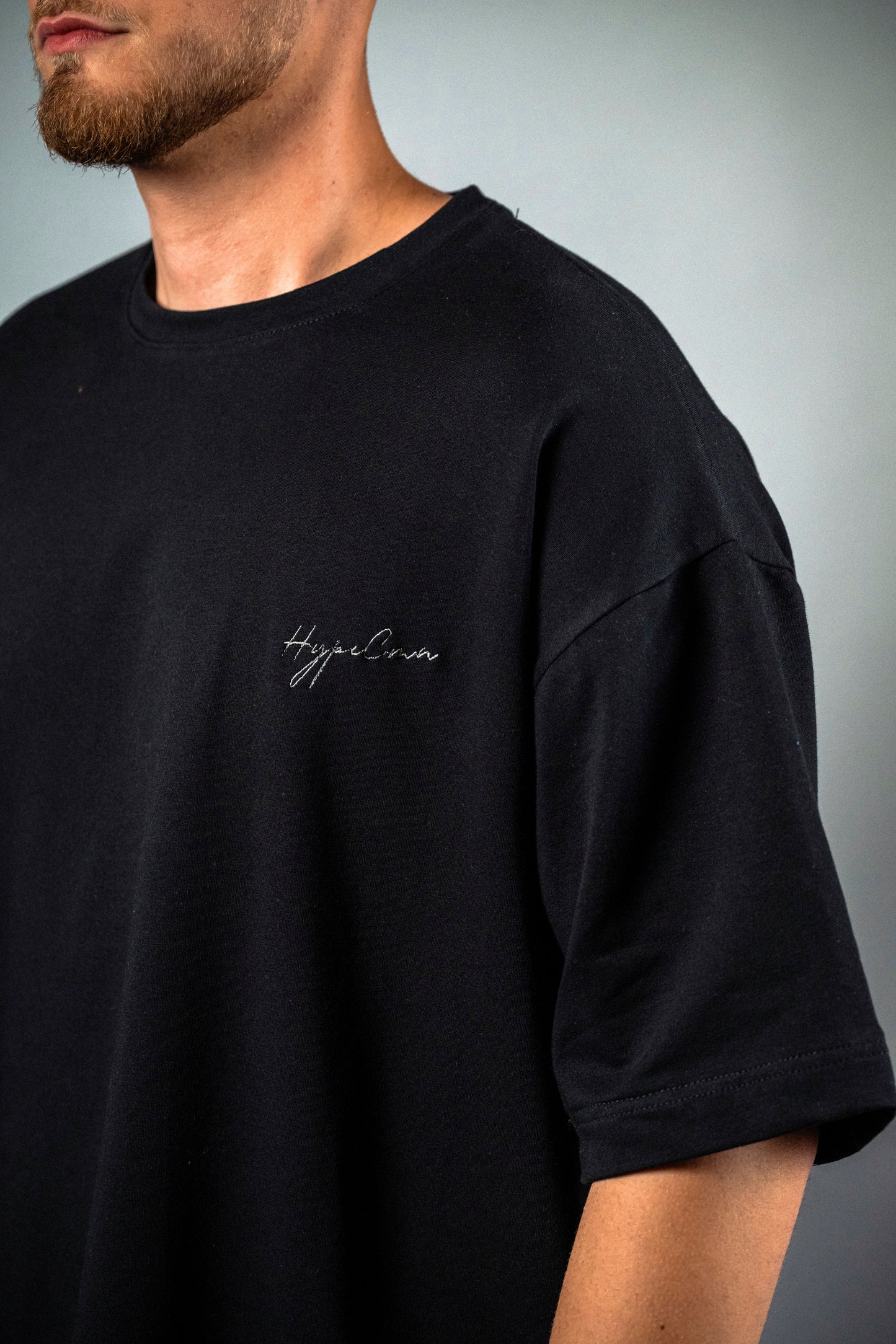 Tricou oversized negru „Summer Edition”