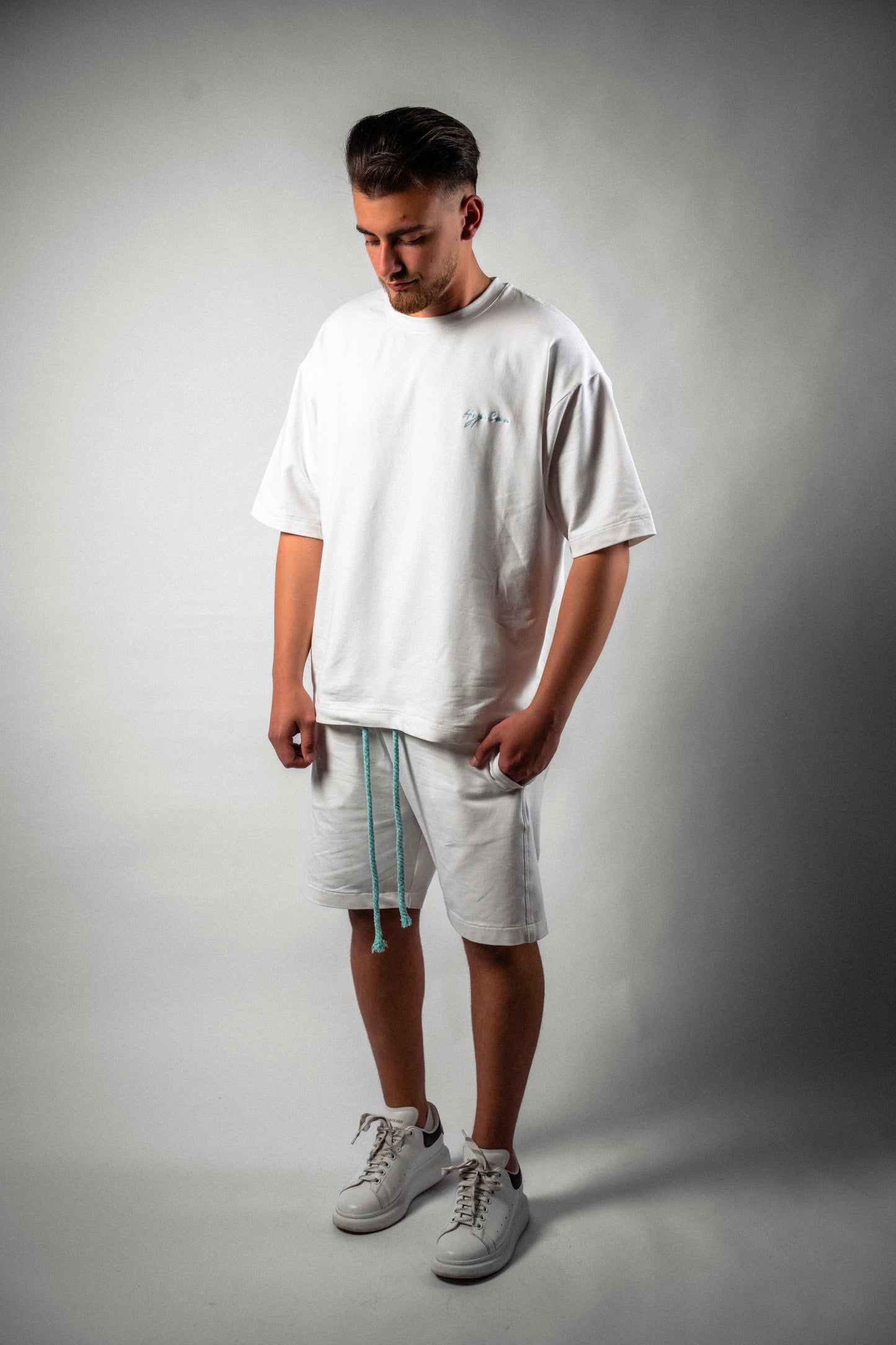 Tricou oversized alb „Summer Edition”