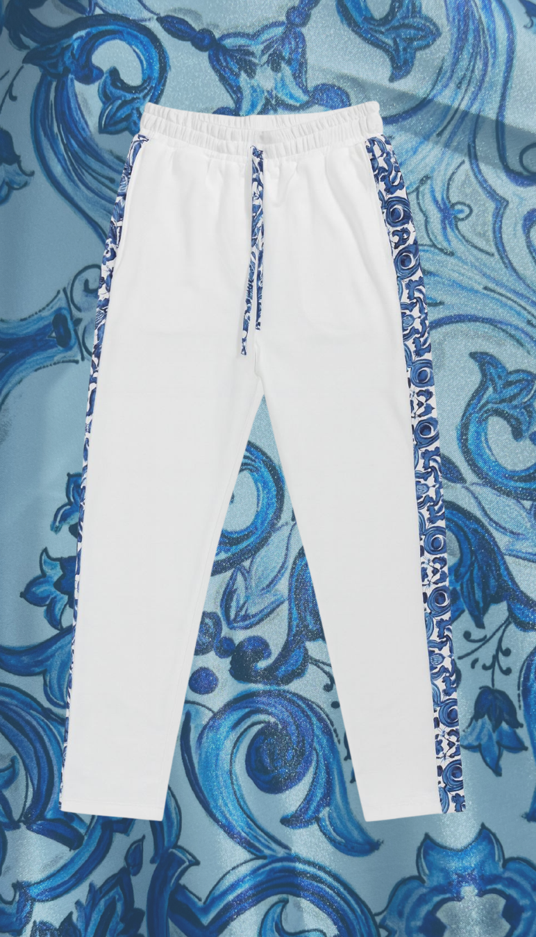 Pantaloni albi „Azzuro”