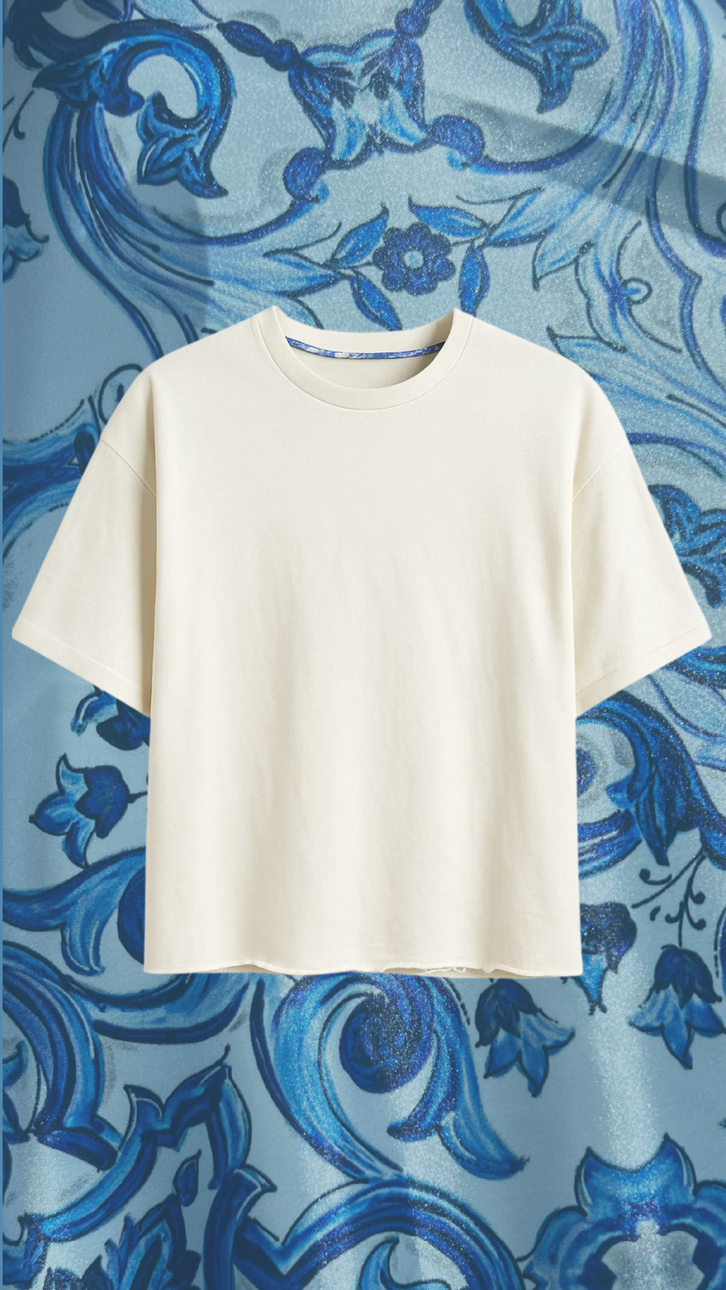 Tricou alb „Azzuro”