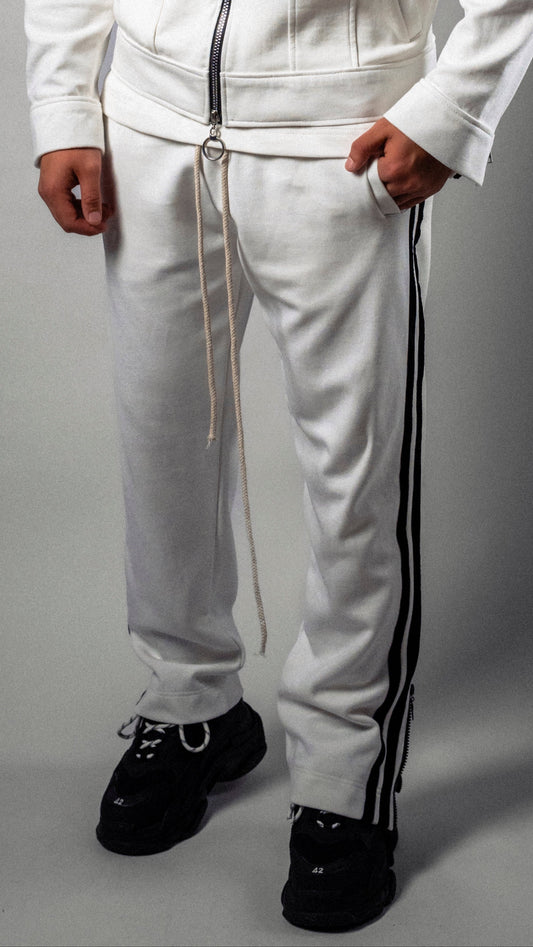 Pantaloni albi „Noir Velvet”