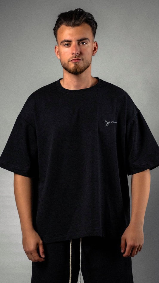 Tricou oversized negru „Summer Edition”