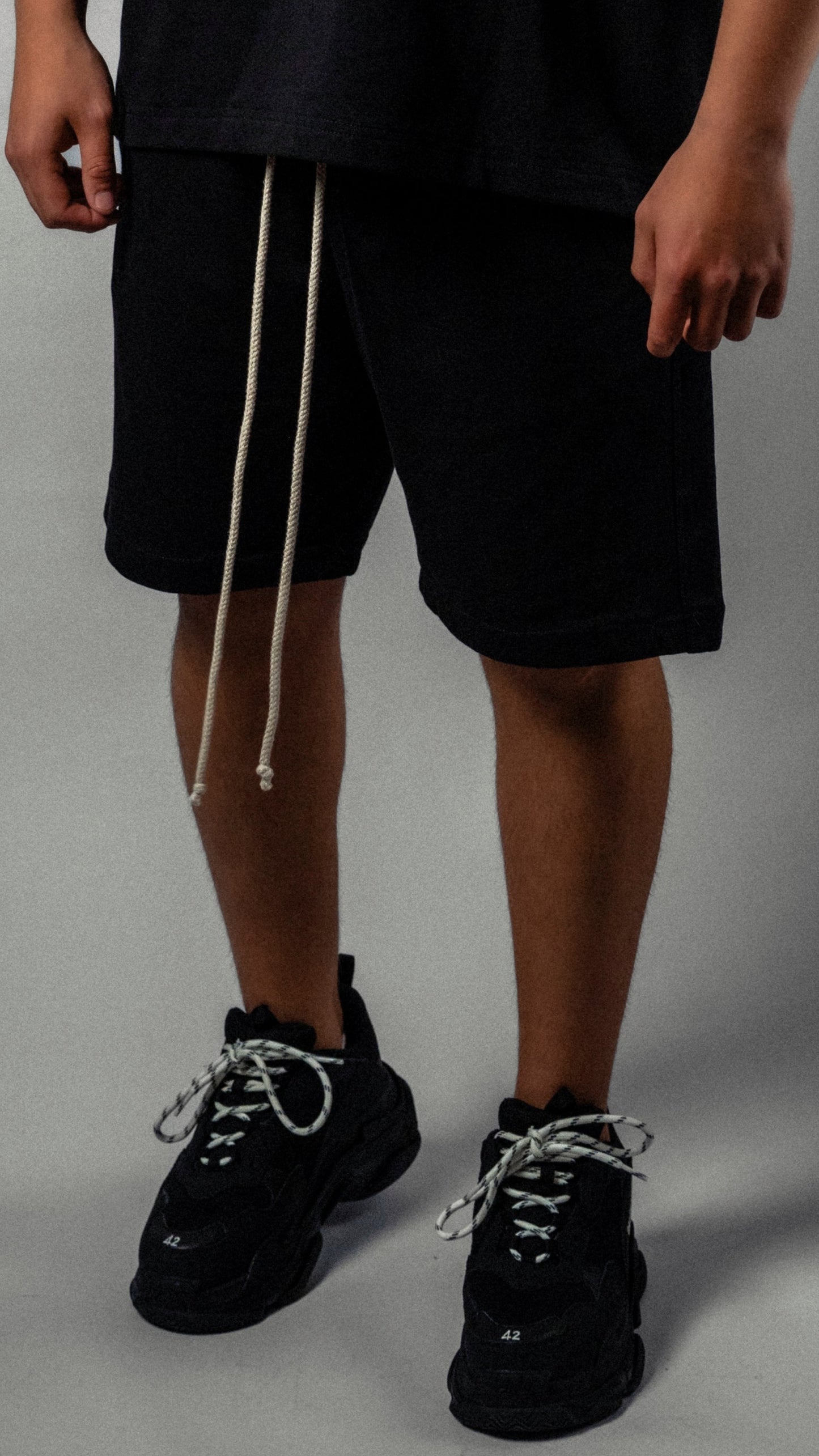 Pantaloni scurți negri „Summer Edition”