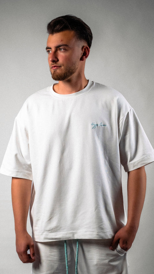 Tricou oversized alb „Summer Edition”